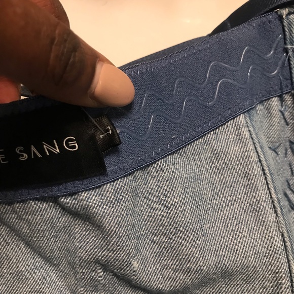 Blue jean jeweled corset - Picture 1 of 2